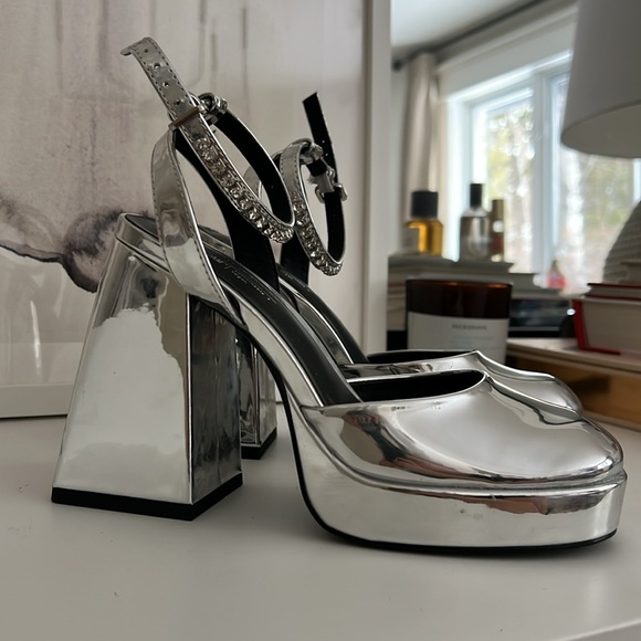 Call it Spring Silver Metallic Platform Shoes - Picture 3 of 5